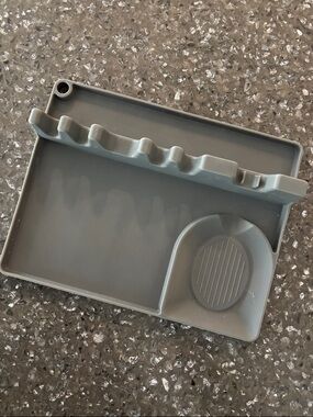 Modern Gray Silicone Desk Catchall Tray